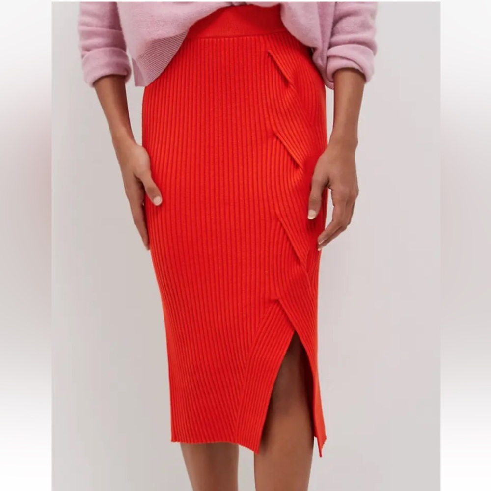 NWT Anthropologie Red Midi Skirt (XSS)